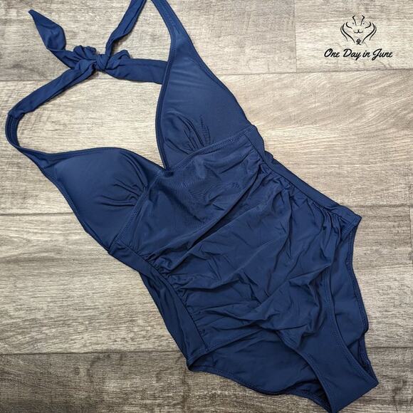 Fisrtway Classic Padded Halter One Piece Swimsuit Size S - Picture 1 of 4